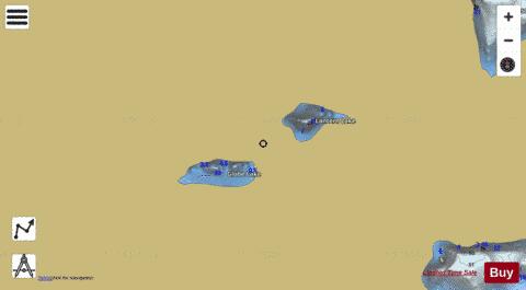 Globe Lake + Lantern Lake depth contour Map - i-Boating App
