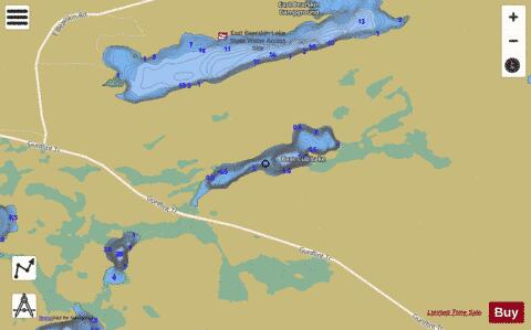 Bear Cub Lake depth contour Map - i-Boating App