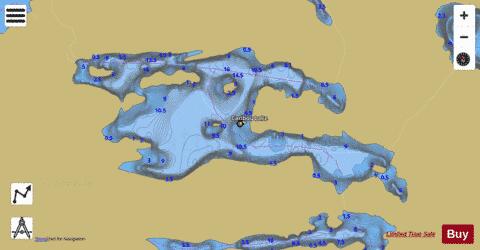 Caribou Lake depth contour Map - i-Boating App
