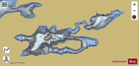Vernon Lake depth contour Map - i-Boating App