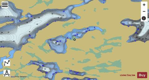 Bull Lake depth contour Map - i-Boating App