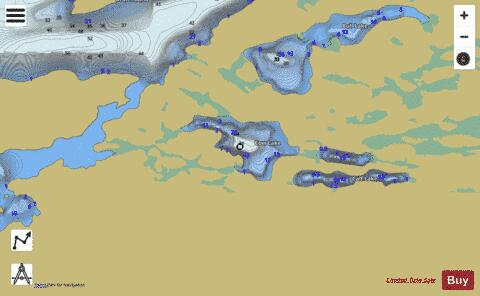Cow Lake depth contour Map - i-Boating App