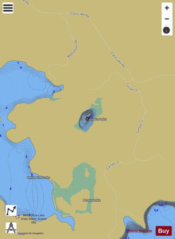 Strobus Lake depth contour Map - i-Boating App