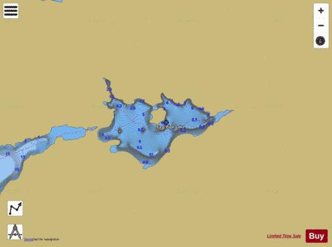 East Pipe Lake depth contour Map - i-Boating App