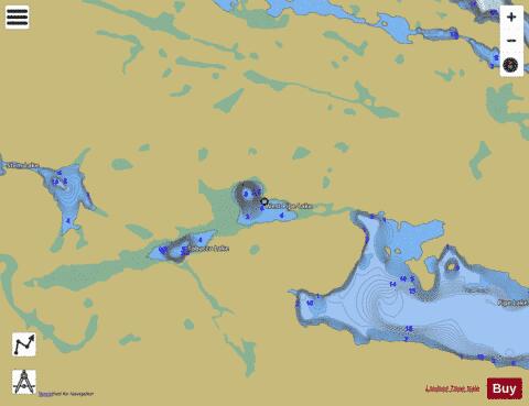 West Pipe Lake depth contour Map - i-Boating App