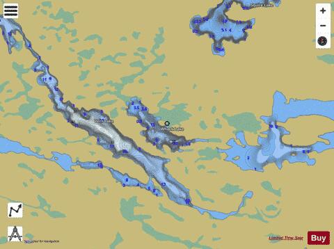Whack Lake depth contour Map - i-Boating App