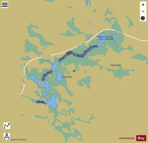 Marsh Lake depth contour Map - i-Boating App