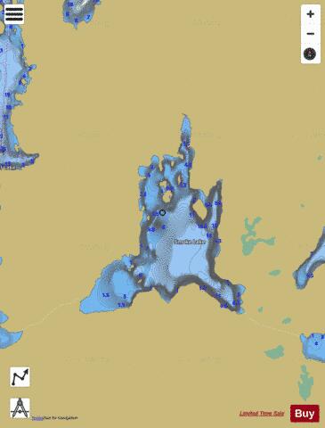 Smoke Lake depth contour Map - i-Boating App