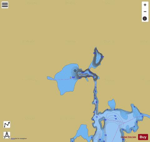 Knight Lake depth contour Map - i-Boating App