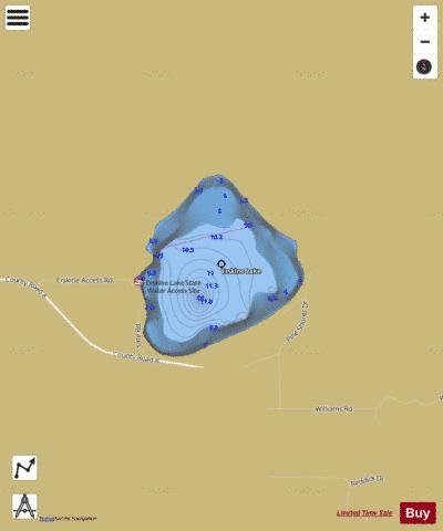 Erskine Lake depth contour Map - i-Boating App