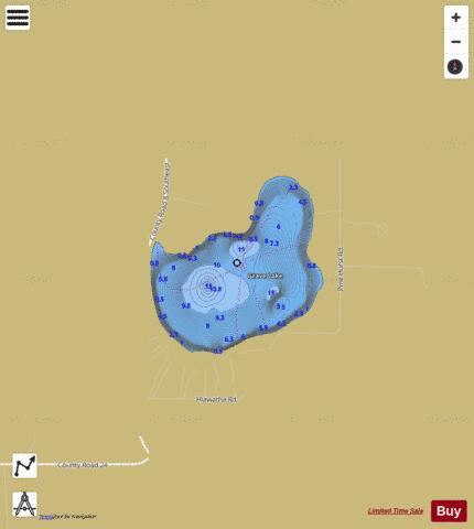 Grave Lake depth contour Map - i-Boating App