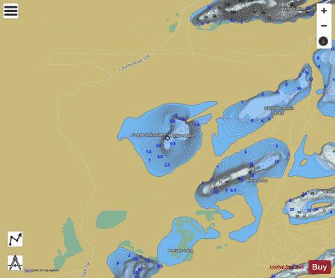 Pascoe Lake depth contour Map - i-Boating App