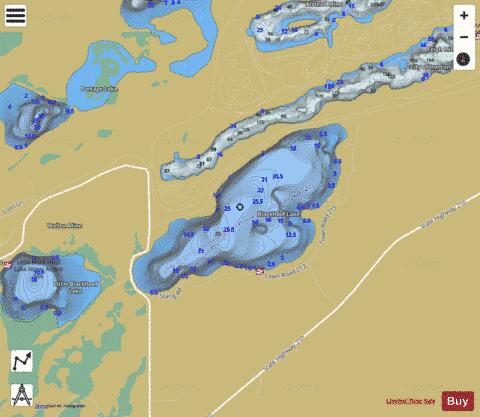 Black Hoof Lake depth contour Map - i-Boating App