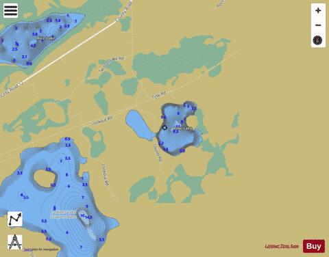 Rose Lake depth contour Map - i-Boating App