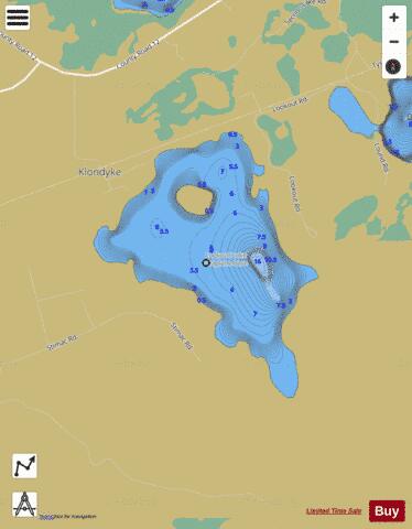 Lookout (Crocker) Lake depth contour Map - i-Boating App