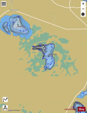 Milford Lake depth contour Map - i-Boating App