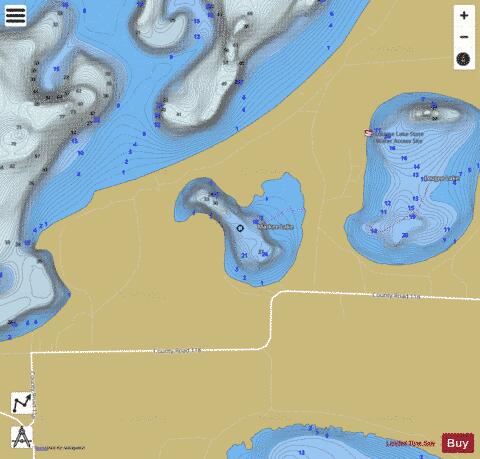 Markee Lake depth contour Map - i-Boating App