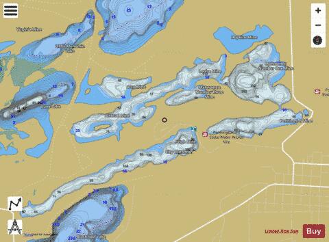Mahnomen + Alastead + Arco Mine + Pennington + Huntington depth contour Map - i-Boating App