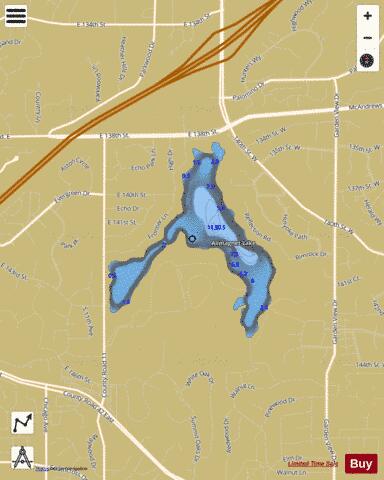 Alimagnet Lake depth contour Map - i-Boating App