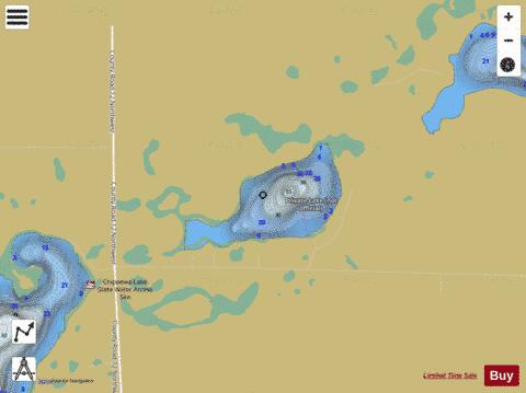 Kiehne Lake depth contour Map - i-Boating App