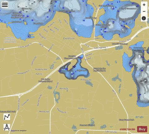 Galpin Lake depth contour Map - i-Boating App