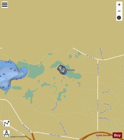 Lydiard Lake depth contour Map - i-Boating App