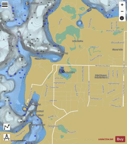 Lake Louise depth contour Map - i-Boating App