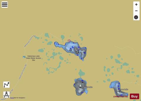 Gillett Lake depth contour Map - i-Boating App