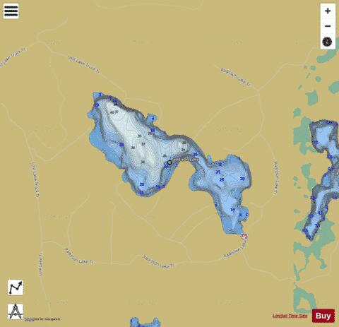Raddison Lake depth contour Map - i-Boating App