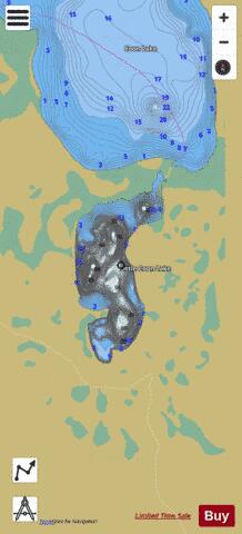Little Coon Lake depth contour Map - i-Boating App