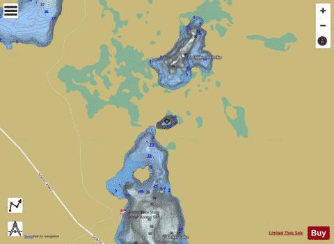 Little Antler Lake depth contour Map - i-Boating App