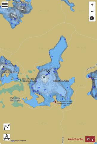 Burnt Shanty Lake depth contour Map - i-Boating App