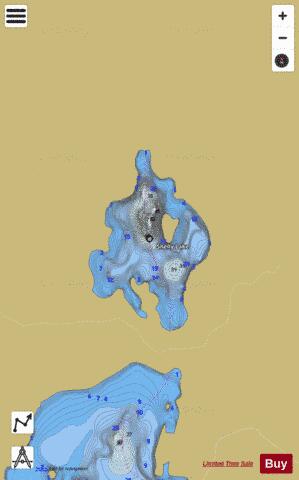 Shelly Lake depth contour Map - i-Boating App