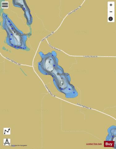 Ranier Lake depth contour Map - i-Boating App