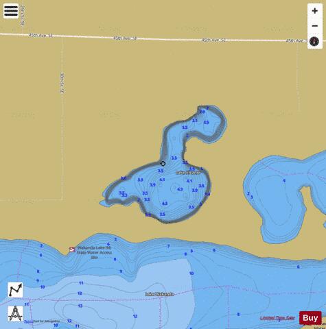 Lake Eleanor depth contour Map - i-Boating App