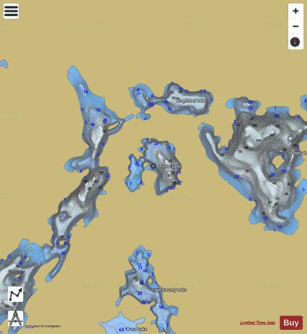 Tickle Lake depth contour Map - i-Boating App