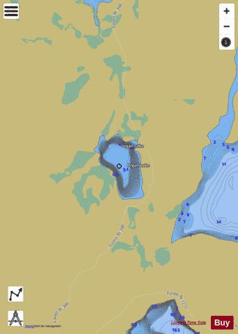 Organ Lake depth contour Map - i-Boating App