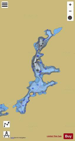 Elton Lake depth contour Map - i-Boating App