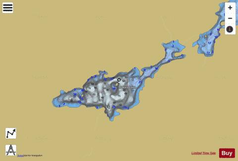 Makwa Lake depth contour Map - i-Boating App