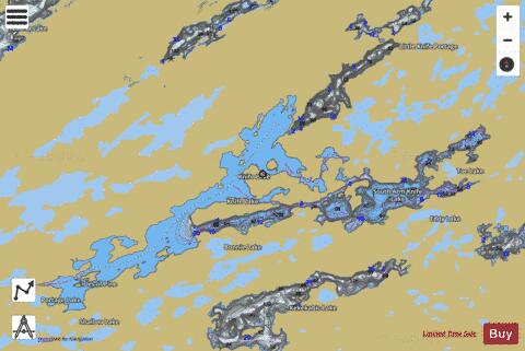 Little Knife Lake depth contour Map - i-Boating App