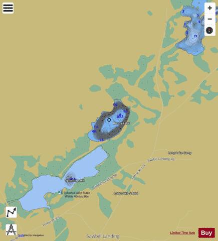 Bunny Lake depth contour Map - i-Boating App