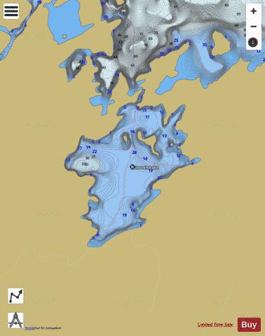 Alworth Lake depth contour Map - i-Boating App