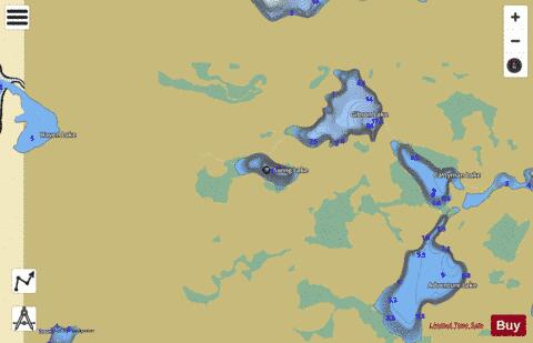 Swing Lake depth contour Map - i-Boating App