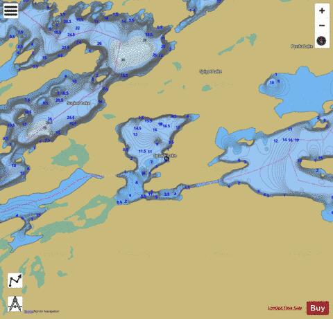 Splash Lake depth contour Map - i-Boating App