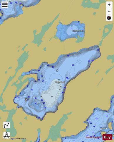 Pietro Lake + Camdre Lake depth contour Map - i-Boating App