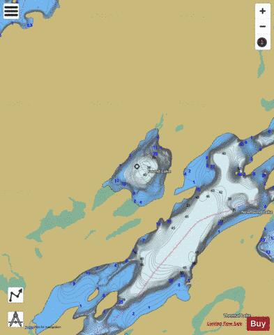 Found Lake depth contour Map - i-Boating App