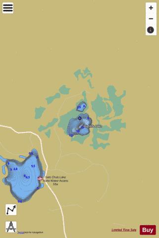 Highlife Lake + depth contour Map - i-Boating App