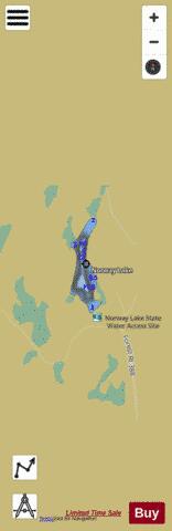 Norway Lake depth contour Map - i-Boating App
