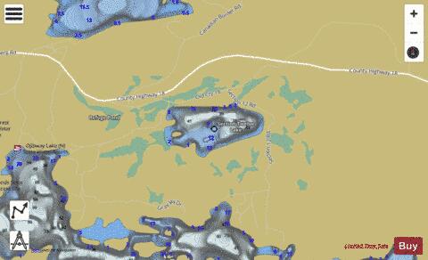 Section Twelve Lake depth contour Map - i-Boating App