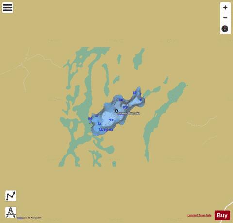 Beaver Hut Lake depth contour Map - i-Boating App